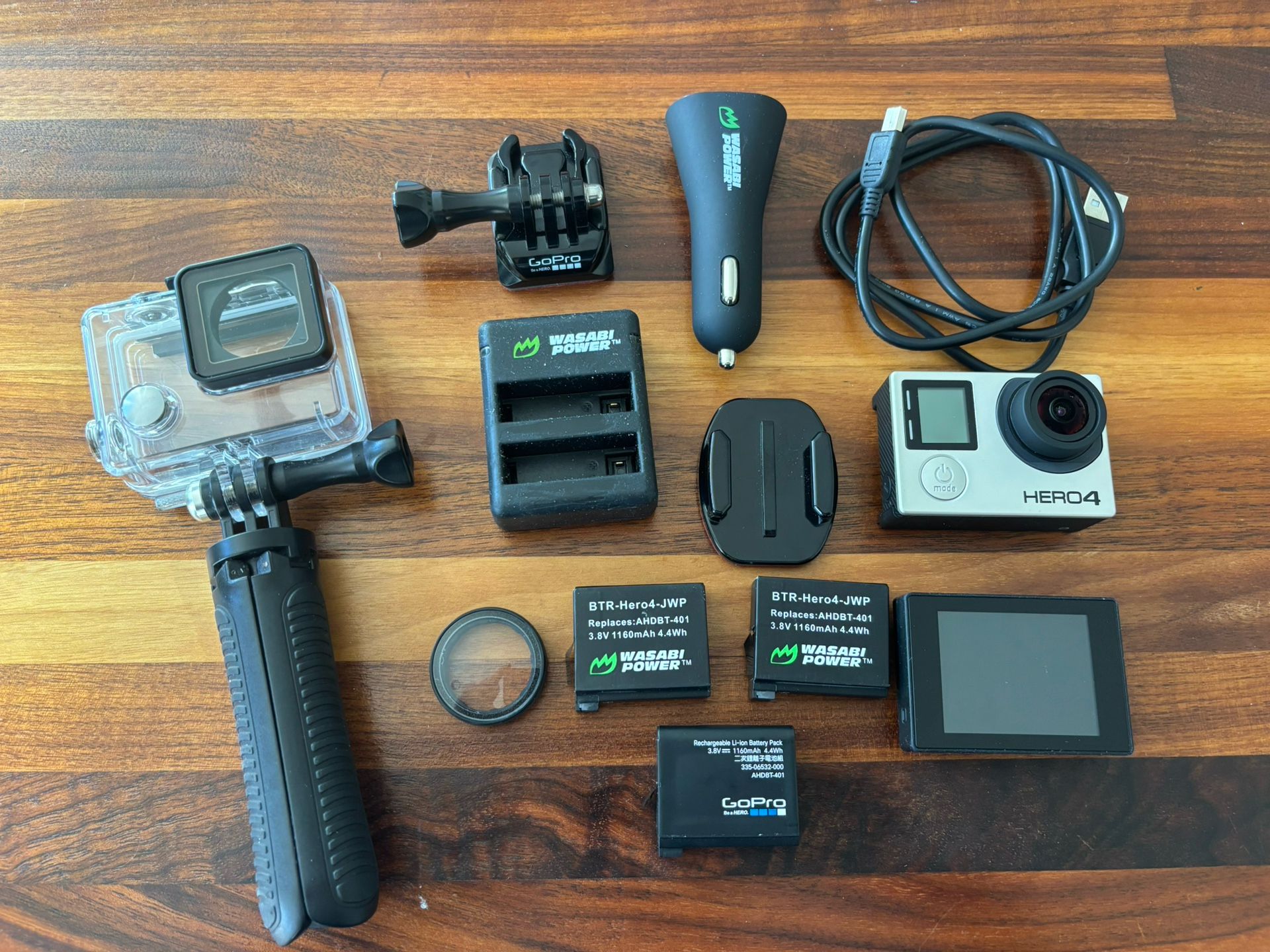 GoPro HERO4 Silver Action Camera,GoPro BacPac LCD TouchScreen, LynkSpyder + MORE