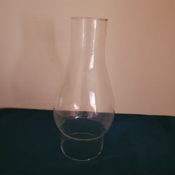 Vintage 9" Tall Glass Oil Lamp Chimney