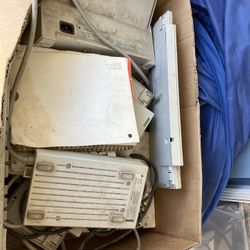 Box full of mackintosh apple swag