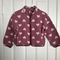 Heart Jacket Girls Large 10-12 zip up old navy