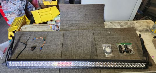Eyourlite 50" LED Light Bar with multiple brackets and connecting wires