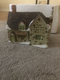 Dickens village stone cottage