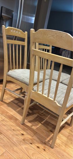 4 1990’s era  wooden chairs