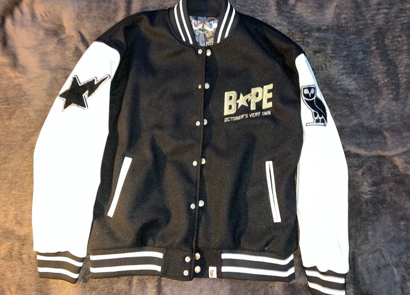 Drake X Bape Varsity Jacket 