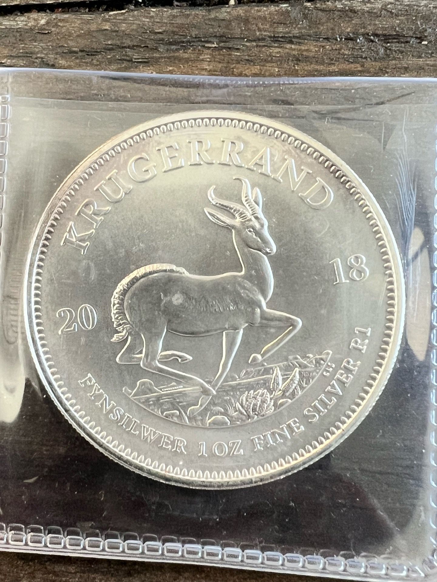 1 OZ FINE SILVER KRUGERRAND COIN 2018