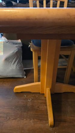 Tile dining room table with four chairs