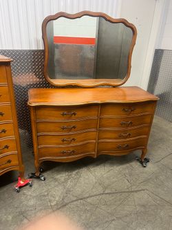 Dresser and mirror