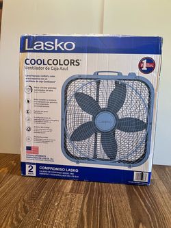 FAN NEW HAS SIDE IMPACT DAMAGE BUT STILL WORKING GREAT