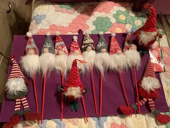 Christmas Gnome Ornaments and Decorations Set