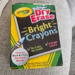 New box Crayola dry erase bright crayons