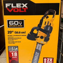 FLEXVOLT 60V MAX 20 in. Brushless Electric Cordless Chainsaw With Carry Case & Charger