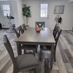 Brand New❇️ Caitbrook  Dining Table And Chairs Gray✅ Fastest Delivery 🚚 