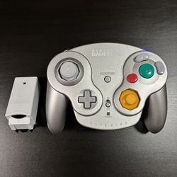 Platinum Nintendo GameCube Wavebird Wireless Controller w/ Receiver OEM