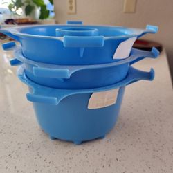 Three stackers for five gallon jugs