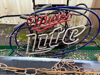 Miller Light Vintage Neon Sign