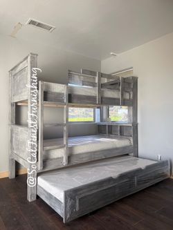 Twin Bunk Bed And Mattress With Trundle 