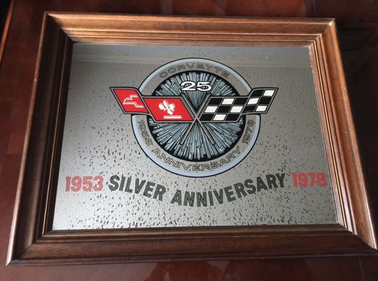 Vintage Mirror commemorating Corvette's 25th Anniversary (1953-1978)