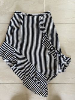 Nicole Miller Stripe Black And White Skirt 