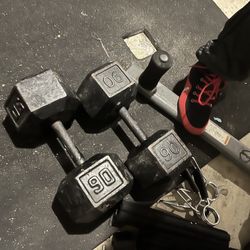 90lbs Dumbbells 