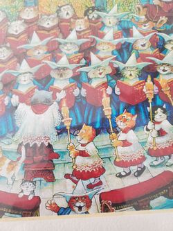 See 4 pictures  MEOW A Lujah cats choir in church Bill Bell