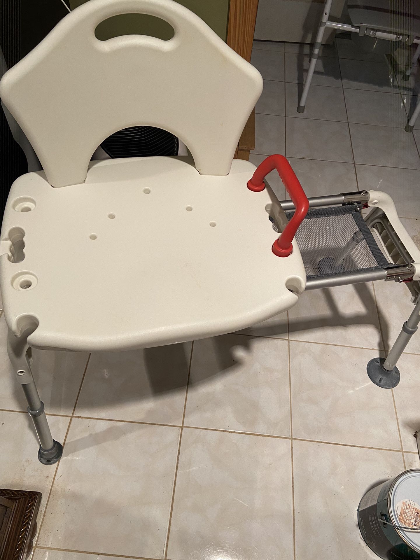 Drive Medical Folding Universal Sliding Transfer Shower Seat 20 in. W x 42 in. D