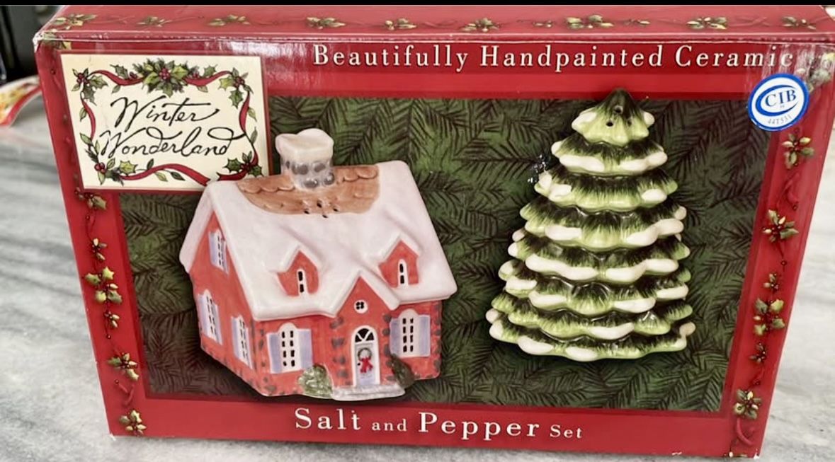 Certified International Susan Winget Winter Wonderland Salt & Pepper Set