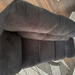Suede couch !!  