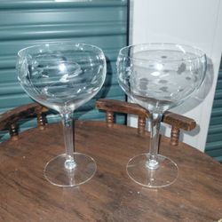 Princess House crystal Burgandy glasses