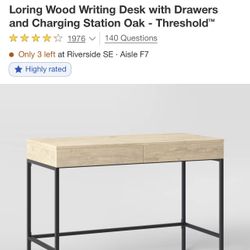 Computer/Makeup Desk With Drawers 