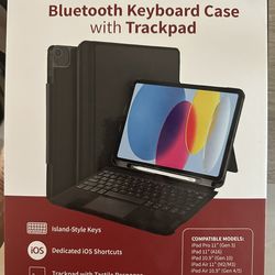 Never used. NEW iPad Keyboard Case With Trackpad
