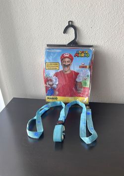 Adult Mario Costume Accessory Kit, Size One-Size + LED Suspenders