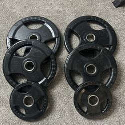 Rubber Grip Olympic Weights 