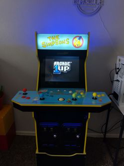 Modded arcade 1up Simpsons arcade with riser