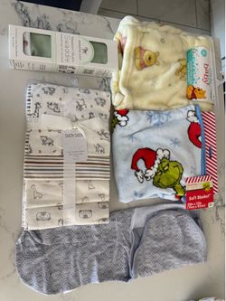 Newborn Baby Blanket & Swaddle Bundle – New Condition