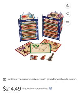 Alphabet Puzzle Set of 26 with 2 Anti-Slide Puzzle Storage Racks