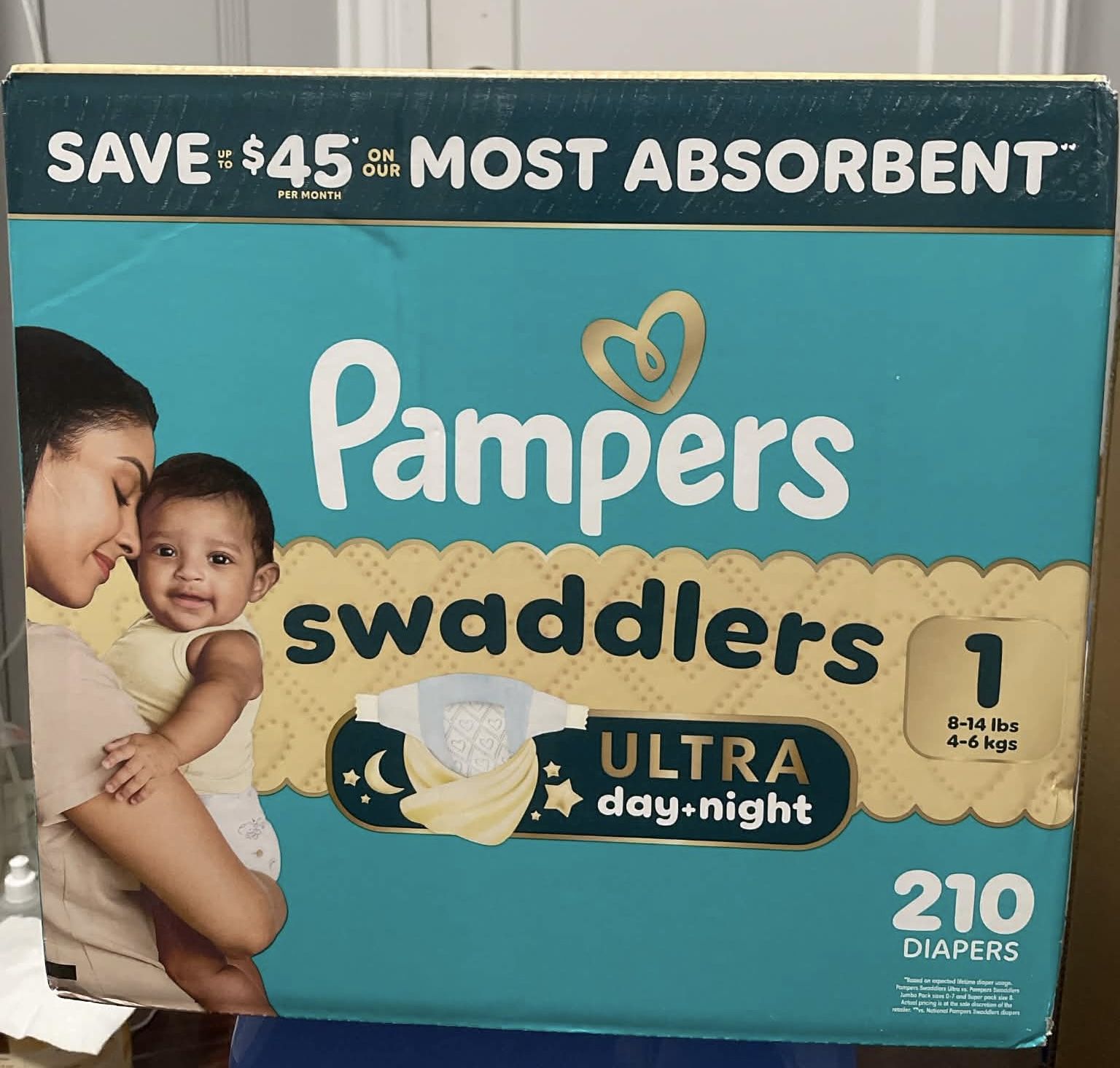 Pampers Swaddlers Diapers, Size 1