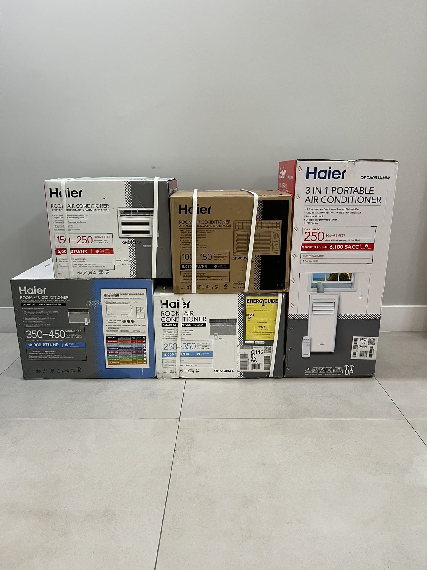 Haier AC Units 5050 Btu 6000 Btu 8000 Btu 9000 Btu And 10000 Btu