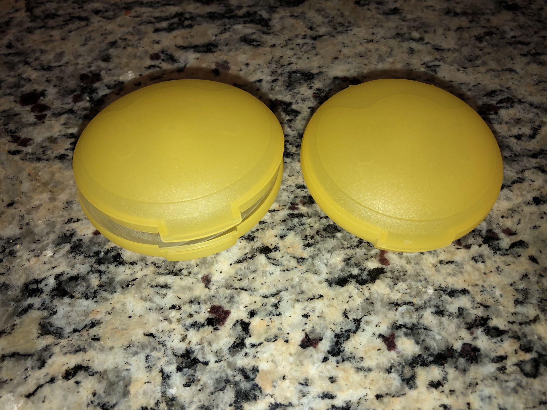 Seven nipple shields and two carrying cases