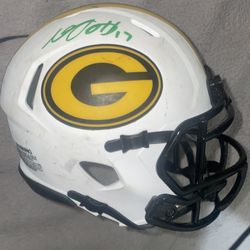 Green Bay Packers mini helmet signed