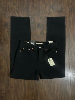 Levi’s Premium Black High Rise Straight Denim Jeans