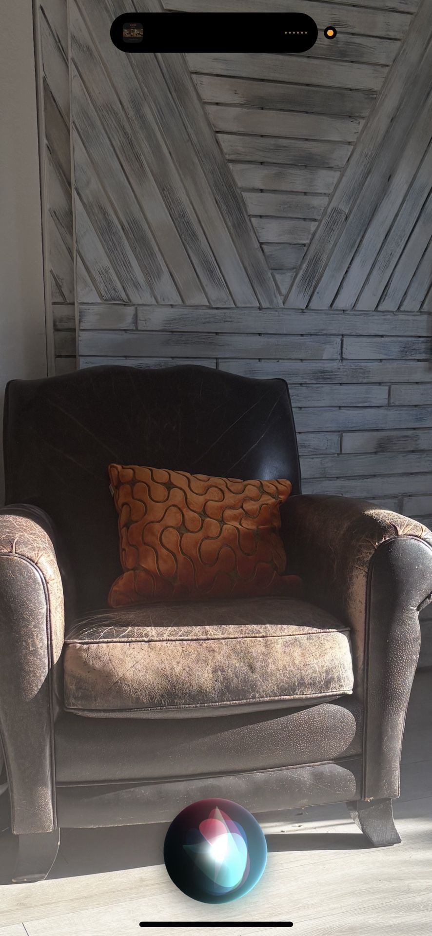 Leather Chair With Ottoman