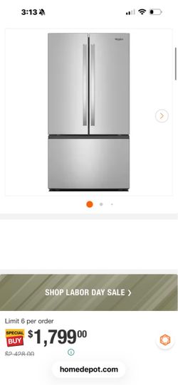Whirlpool French Door Refrigerator Stainless Steel