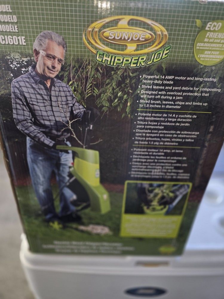 SunJoe 1.5" Wood Chipper NEW IN BOX
