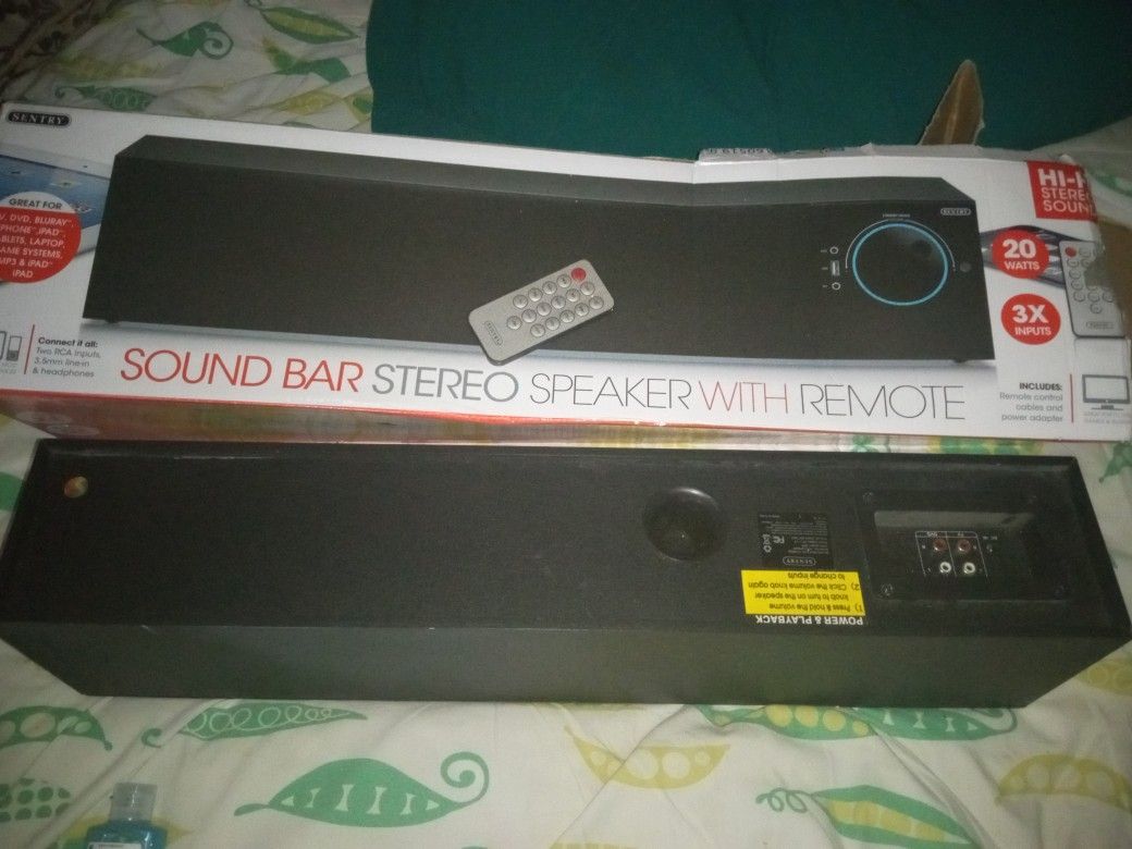 Sound Bar Stereo With Built-in Woofer