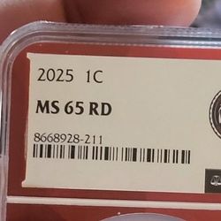 MS 65 Red Lincoln Penny .