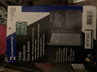 Intermatic seven day timer switch
