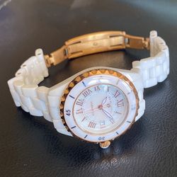 Swiss Legend Karamica Watch (White & Rose Gold)