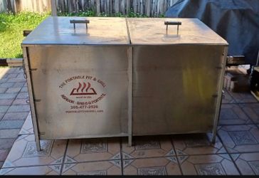 Portable Pit & Grill Caja China - Roast Whole Pig - Stainless Steel
