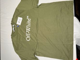 Off white green big bookish skate tee