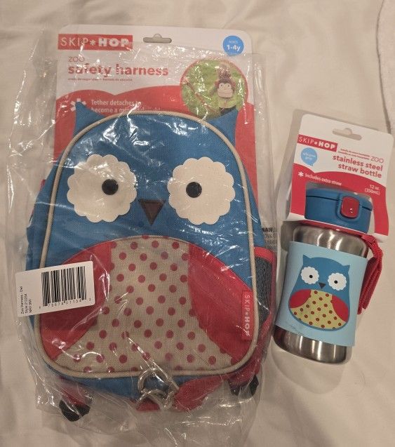 Kids Skip Hop Owl Toddler Backpack And Bottle